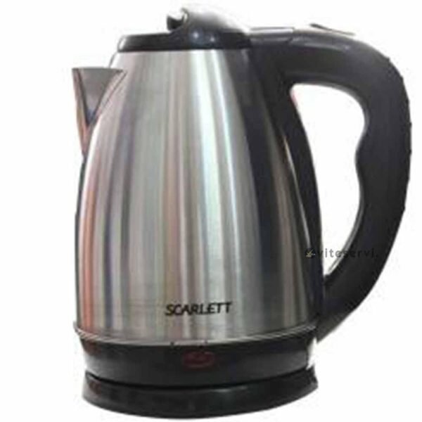 Bouilloire Électrique Scarlett 2.0 Litres en Inox, Chauffe-Eau Rapide et Sûr avec Arrêt Automatique, Théière Sans Fil pour Boissons Chaudes et Infusions