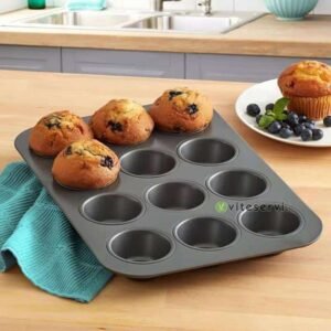 Moule de 12 trous ronds à muffins et cupcake de 12