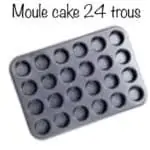 Moule de 24 trous à muffins anti adhésif