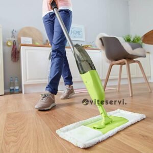 Balai Mop Spray avec réservoir et 4 Serpillières de rechange