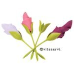 Lot de 06 décorateurs de serviettes de table en fleur Bloom