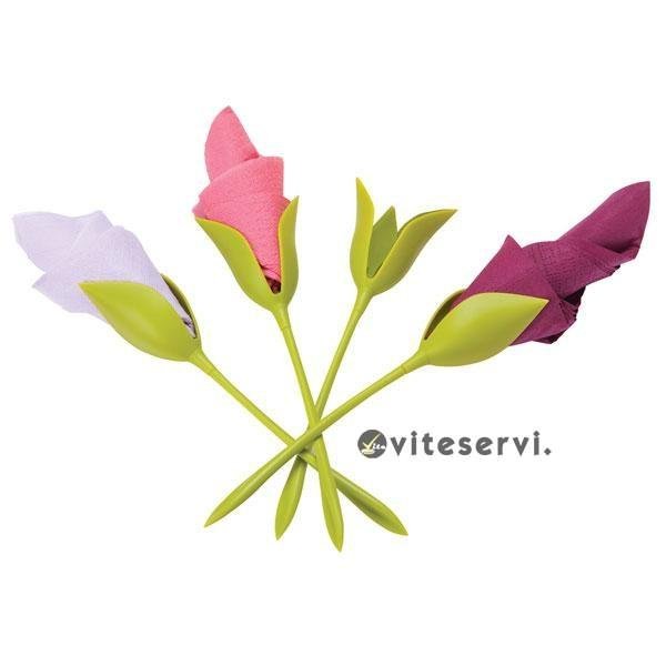 Lot de 06 décorateurs de serviettes de table en fleur Bloom