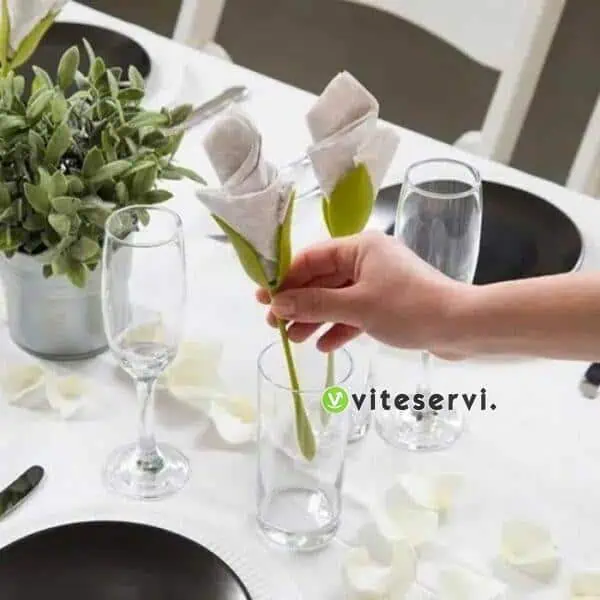 Lot de 06 décorateurs de serviettes de table en fleur Bloom