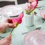 Lot de 06 décorateurs de serviettes de table en fleur Bloom
