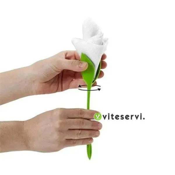 Lot de 06 décorateurs de serviettes de table en fleur Bloom