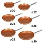 Jeu de 5 Poêles GOTHAM Steel Extra non-collantes de 20cm à 30cm