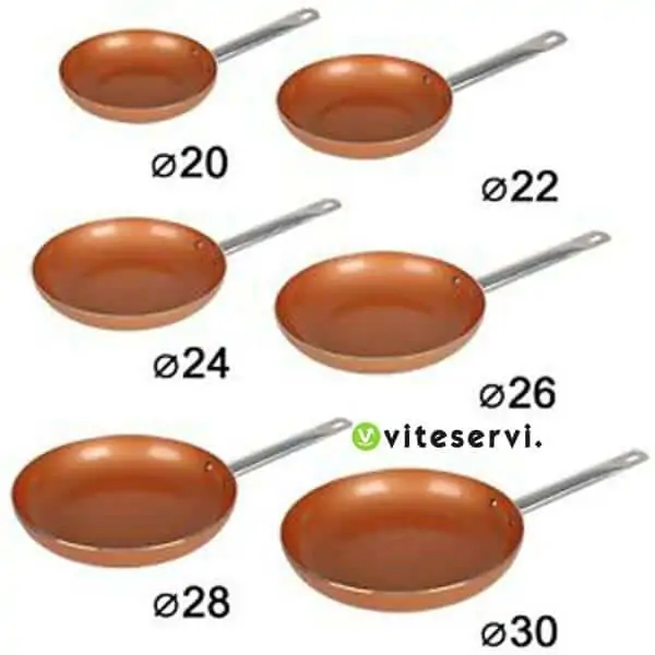 Jeu de 5 Poêles GOTHAM Steel Extra non-collantes de 20cm à 30cm