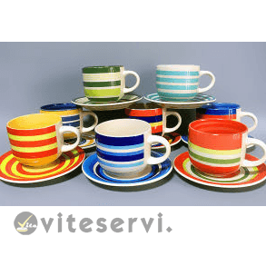 06 Tasses et sous-tasses en céramique Ts01
