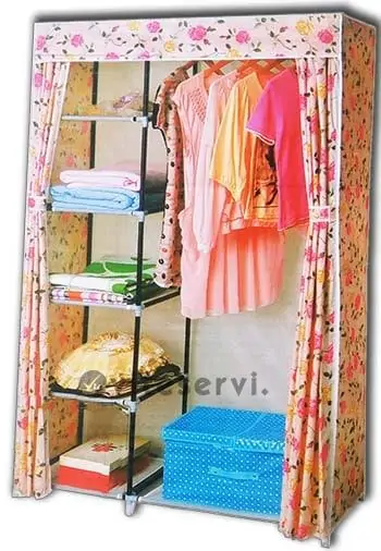Armoire démontable 5 étagères 1 fleuri viteservi Armoire démontable Fleuri 5 étagères + 1 M 28109