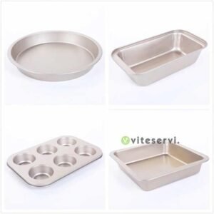 Set de 3 Moules à charnière pour Gâteau Antiadhésifs Démoulage Facile, Formes Rondes, Carrées et Cœur, Idéal Pâtisserie Maison, Cuisson Uniforme, Dimensions Variées