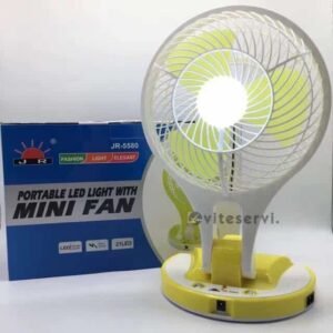 Mini Ventilateur chargeable à Lampe solaire ou secteur