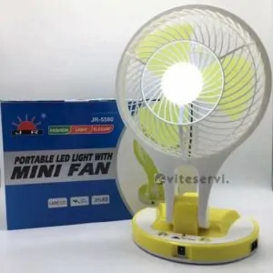 Mini Ventilateur chargeable à Lampe solaire ou secteur