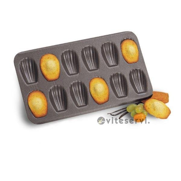 moule madeleines anti adherent viteservi Moule à madeleine de 12 métallique anti-adhesif