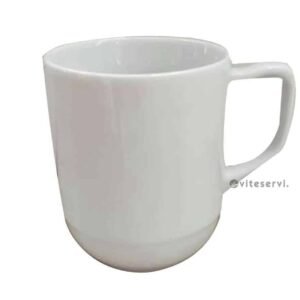 06 Tasses Blanc en Céramique