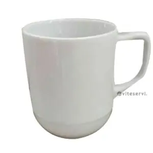 06 Tasses Blanc en Céramique