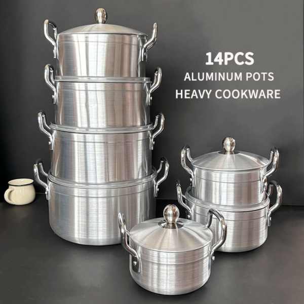 Casseroles série de 7 pièces en aluminium