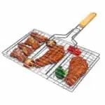 Grille Barbecue à 03 Séparations Poissons et Brochettes