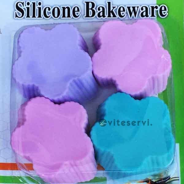 bake ware Set de 12 Moules à cake ou savon en Silicone M08