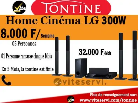 home cinema tontine Tontine Home Cinéma LG 300W