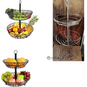 Porte fruit en métal à 2 ou 3 étagères