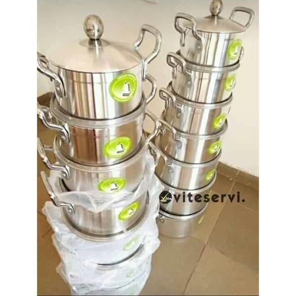 Casseroles série de 7 pièces en aluminium