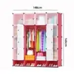 Armoire démontable en plastique 16 cubes sans range chaussure