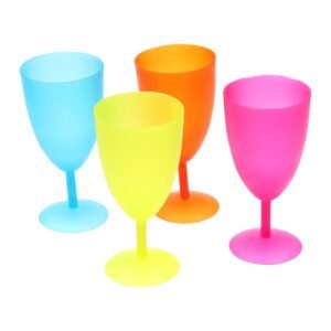 Verre en plastique multicolore