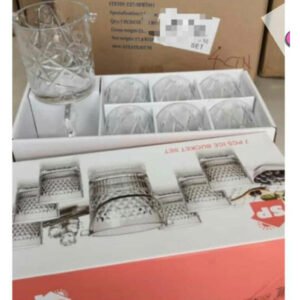 Ensemble de 06 Verres et 01 seau à glace