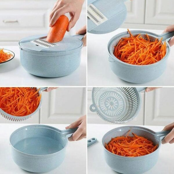 9 in 1 vegetable cutter Nicer Dicer rond 9 en 1 ultra efficace eminceur découpe légume