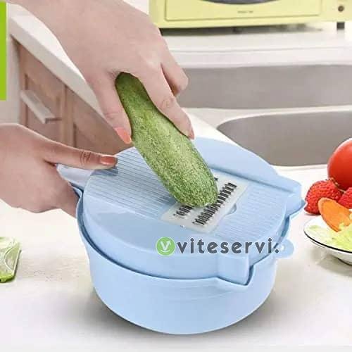 bcbba6c3 2ae1 497e 996a 44ad490b846b Nicer Dicer rond 9 en 1 ultra efficace eminceur découpe légume