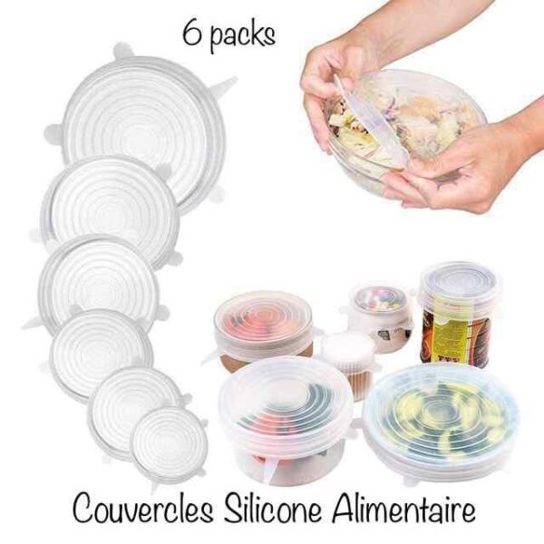 couvre silicone Couvercle en silicone alimentaire 6
