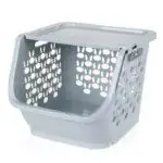 Panier de rangement superposable en plastique multi usage