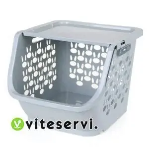 Panier de rangement superposable en plastique multi usage