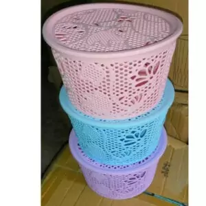 Panier en plastique à couvercle Multi-fonction R30