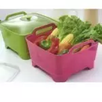 Saladier à couvercle en plastique grand S25