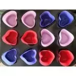 Moule métallique et moule en silicone forme cœur de 12