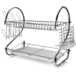 Range vaisselle 2 niveaux en acier RV-95