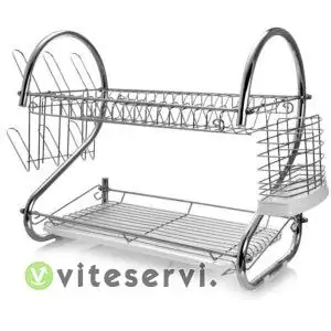 Range vaisselle 2 niveaux en acier RV-95