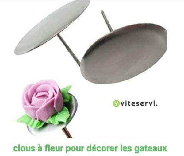 1d8e2b90 25bf 41a6 a27f 17e4e7743882 Clou à fleur pour décorer les gâteaux
