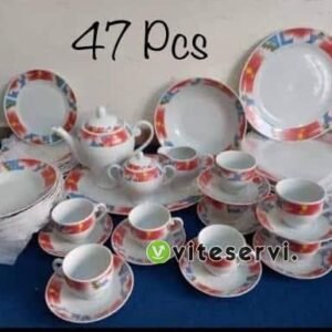 Ensemble d'Assiettes et Tasses de 47 Pièces ENS-12