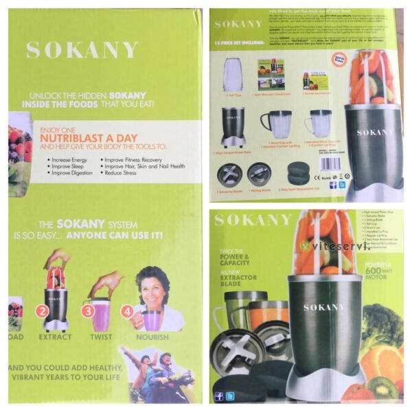 Mixeur SOKANY 12 en 1 600 W