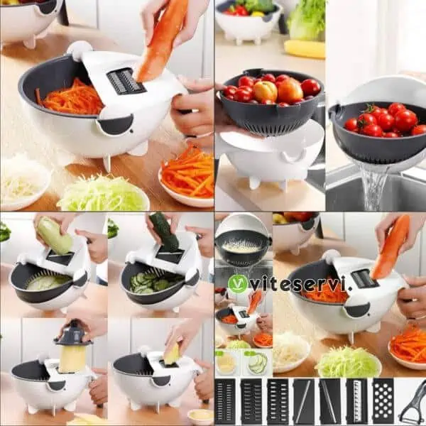 Nicer Express - Découpe Légumes et condiments - râpeuse ronde