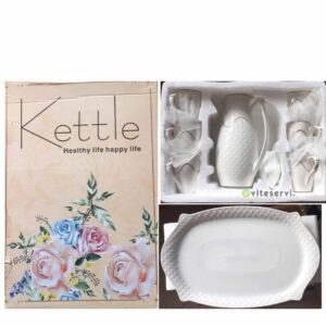Ensemble de 06 tasses - 01 Carafe et 1 plateau en porcelaine