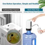 Pompe fontaine automatique sans fil pour bonbonne d'eau pompe Electronique rechargeable