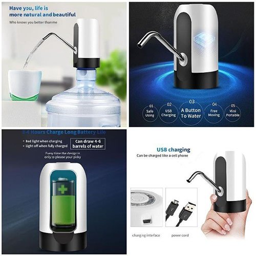 pompe electronique à eau automatique viteservi Pompe fontaine automatique sans fil pour bonbonne d'eau pompe Electronique rechargeable