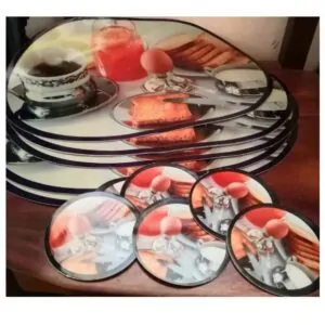 Set de 06 sous-tasses et 06 sous-assiettes