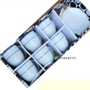 Ensemble de 06 tasses et sous-tasses en porcelaine