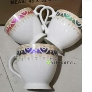 Set de 06 Tasses de luxe à motif
