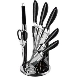 Ensemble de couteaux de cuisine en acier inoxydable et Ciseau 06 en 1