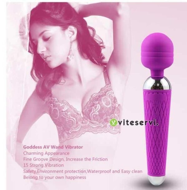 Sextoy Wand vibromasseur rechargeable 8 vitesses et 20 modes tête vibrante